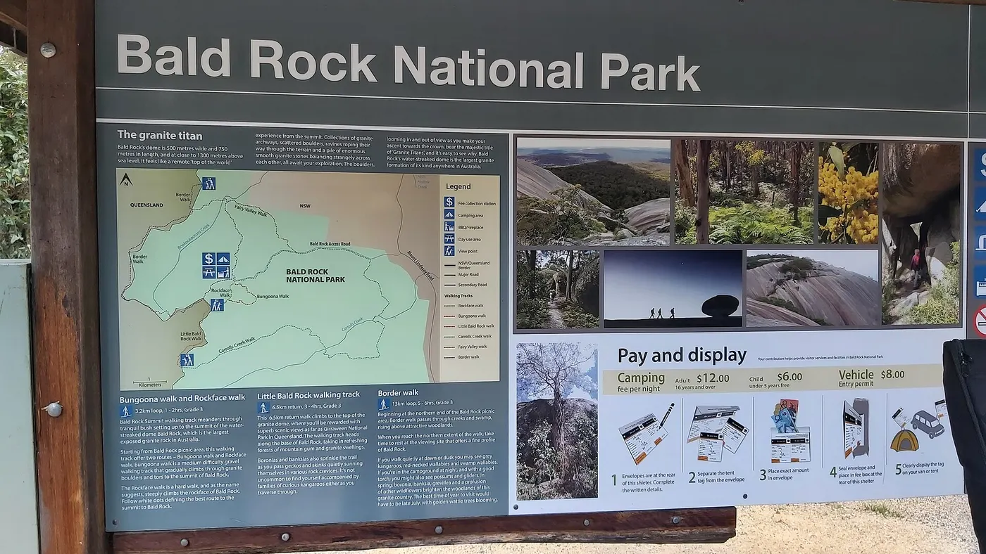 Bald Rock campground, Boonoo Boonoo