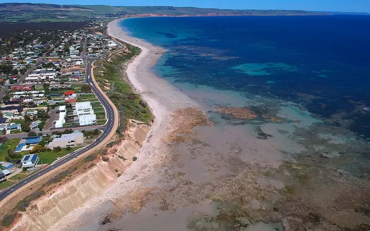 Aldinga Reef off Snapper Point, from the air