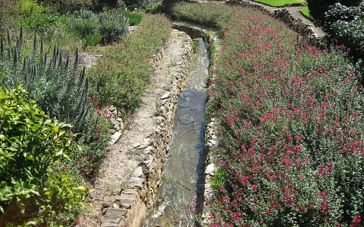 The stone rill in Carrick Hill's gardens
