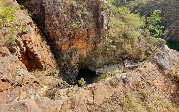 Morialta's First Falls from above