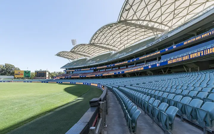 Adelaide Oval's stand roofs, which RoofClimb crosses