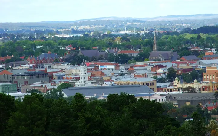 Ballarat from the Black Hill lookout