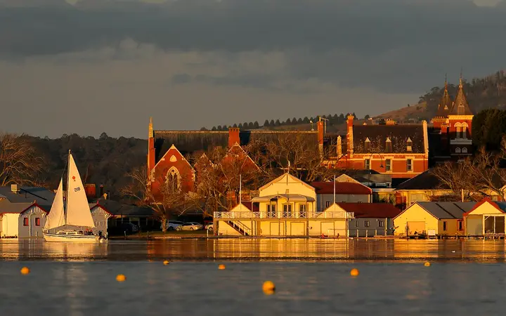 Boatsheds on Lake Wendouree, the water the restaurant looks over