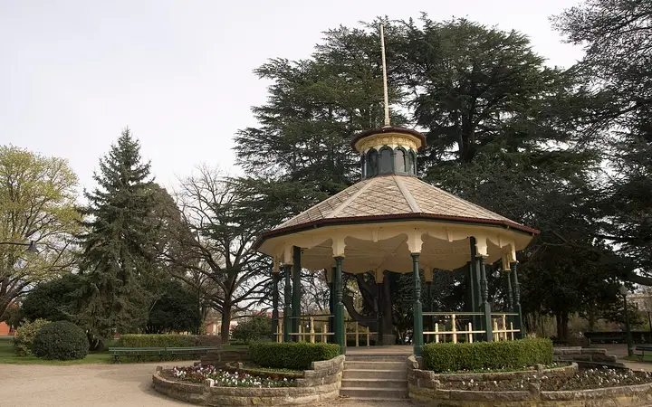 The bandstand in Machattie Park