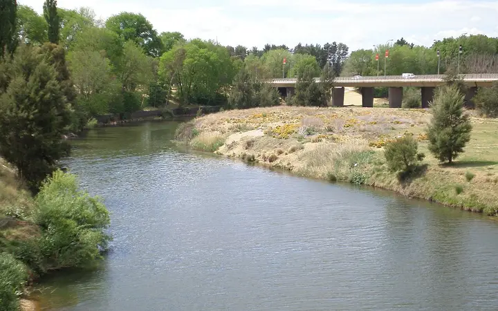 The Macquarie River at Evans Bridge, beside the park