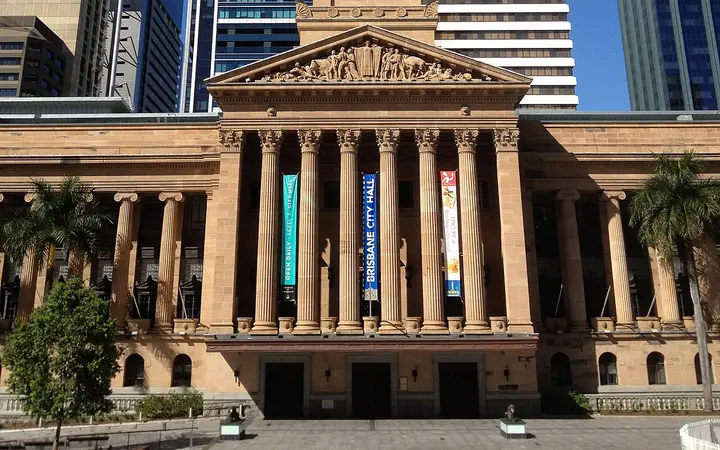 Brisbane City Hall and its clock tower
