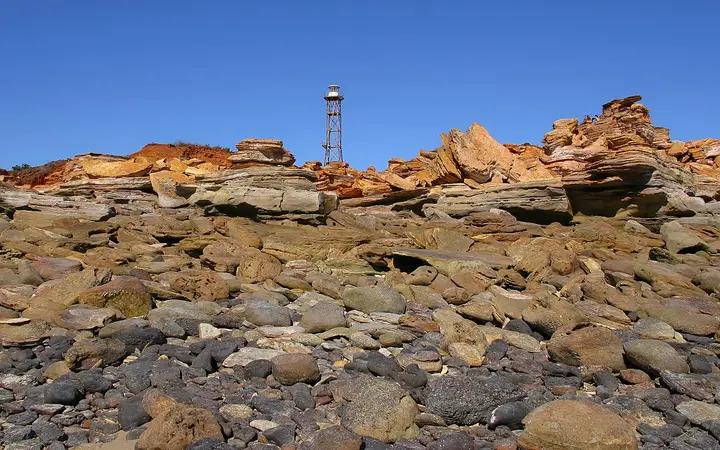 Gantheaume Point, where the sunset cruise begins its run along the coast