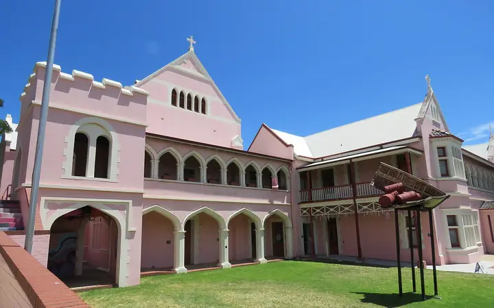 Bunbury Regional Art Gallery in the pink former convent