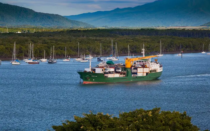Trinity Inlet, with the rainforest ranges behind