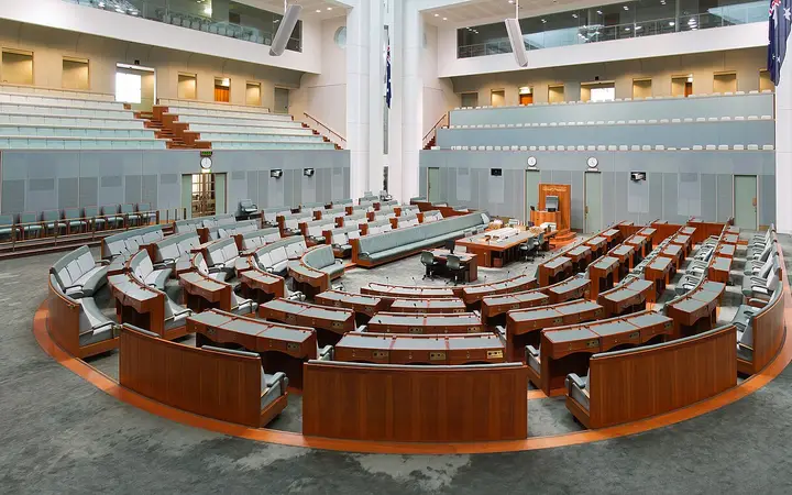The House of Representatives chamber, seen from the public gallery