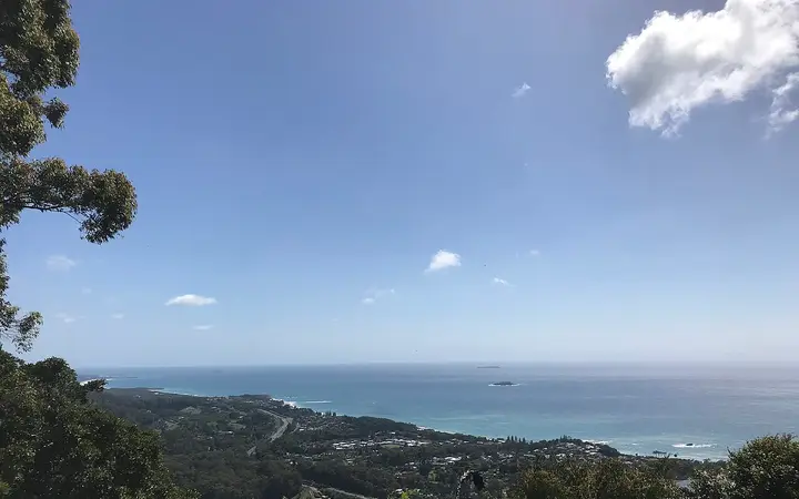 The view from Korora Lookout, the end of the Gumgali Track