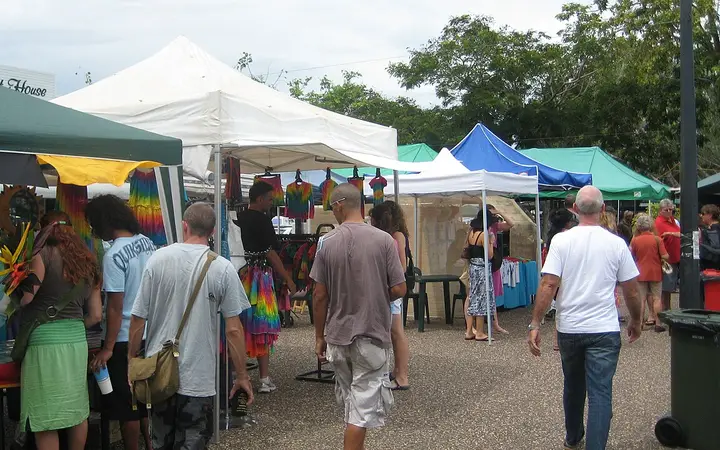 Stalls at the Parap Village Saturday market