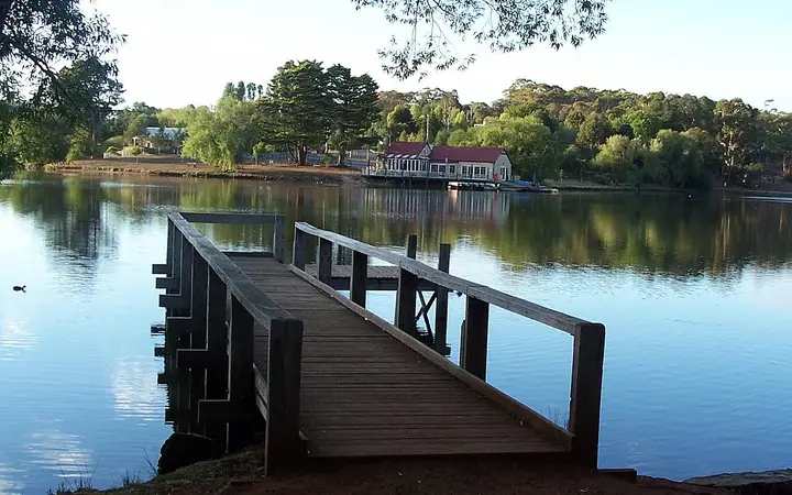 The Boathouse across Lake Daylesford