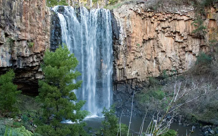 Trentham Falls in full flow