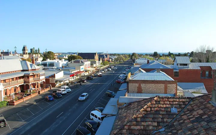 Hesse Street, Queenscliff, where the festival takes over the town