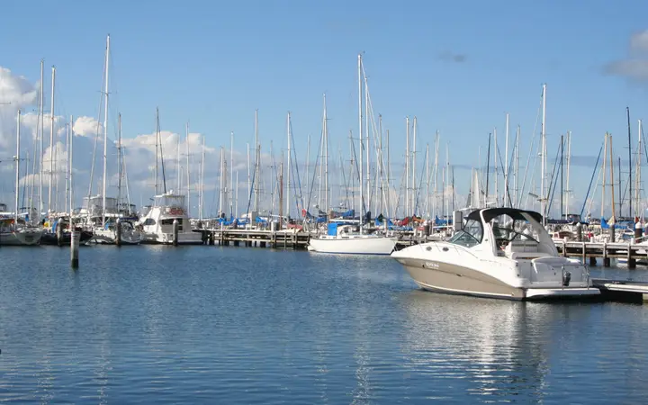 Yachts in the marina on Geelong's waterfront