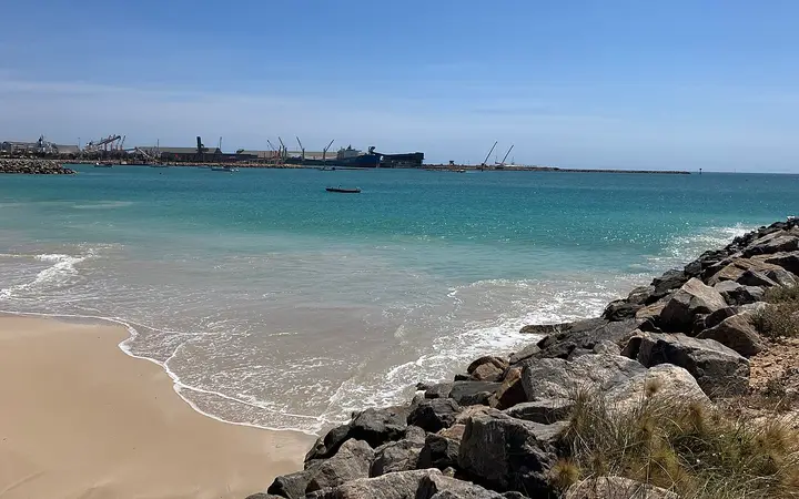 The Geraldton port and foreshore that the rooftop bar looks over