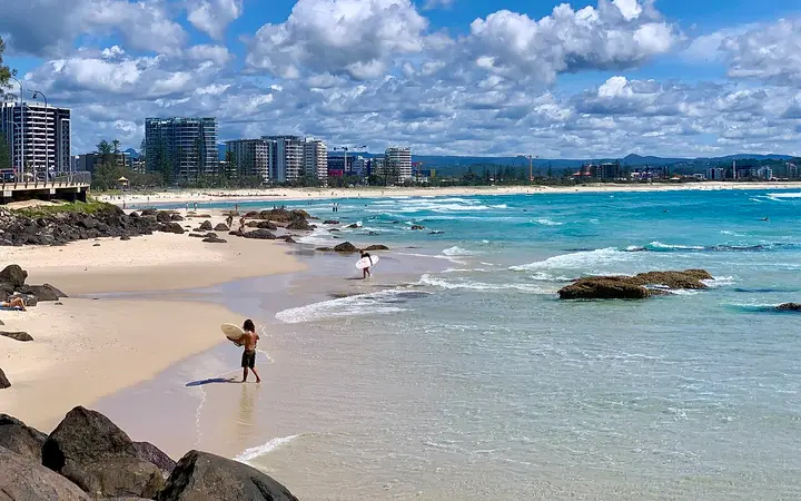 Kirra Beach from Kirra Point, at the foot of Kirra Hill