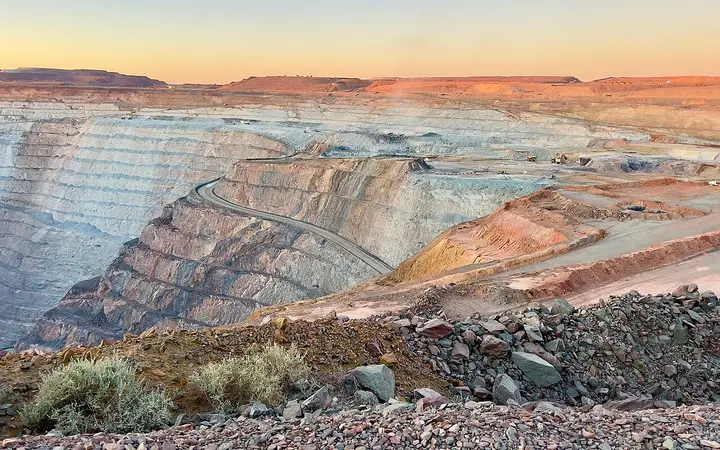 The Super Pit at sunset