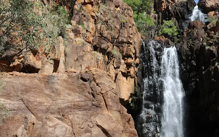 The Southern Rockhole waterfall in the wet season