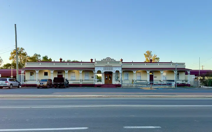 Longreach railway station, where the rail motor departs