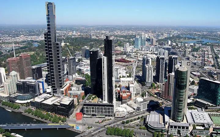 The view from level 55 of the Rialto, where Lui Bar now sits