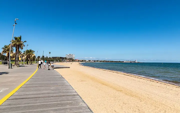 St Kilda Beach, beside Stokehouse