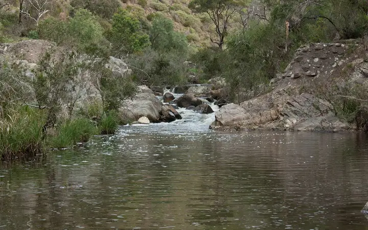 The Werribee River in Werribee Gorge