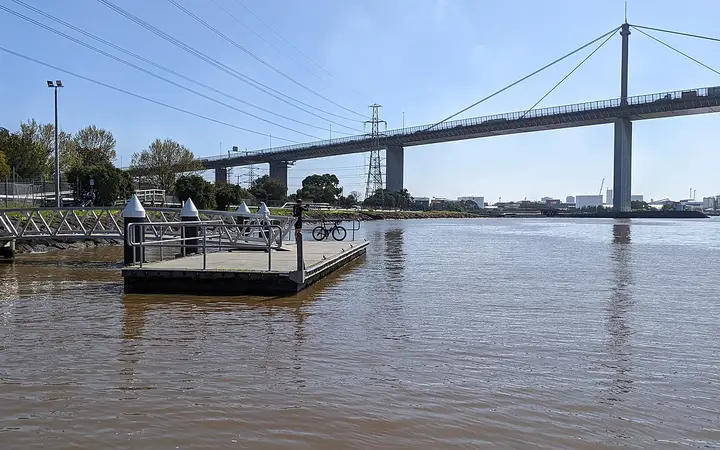 The Westgate Punt jetty at Spotswood