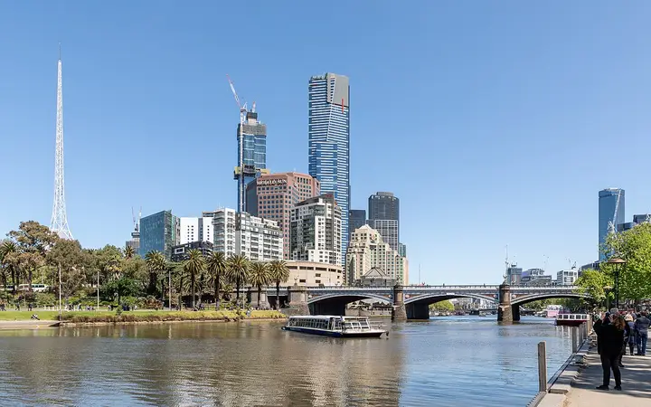 The Yarra at Southbank, where the ferry sets out