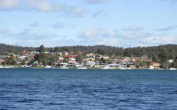 Lake Macquarie, looking across to Booragul