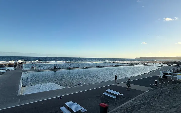 Merewether Ocean Baths at golden hour