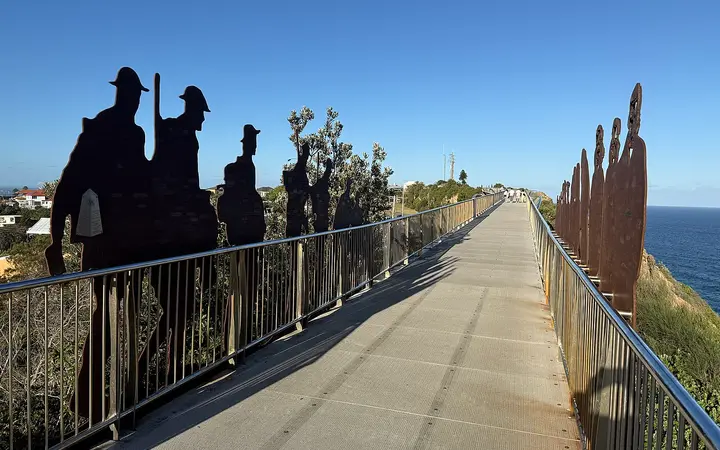 The Memorial Walk's steel soldier silhouettes