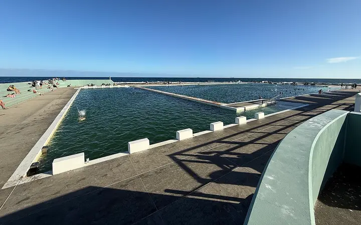 Newcastle Ocean Baths on a summer afternoon