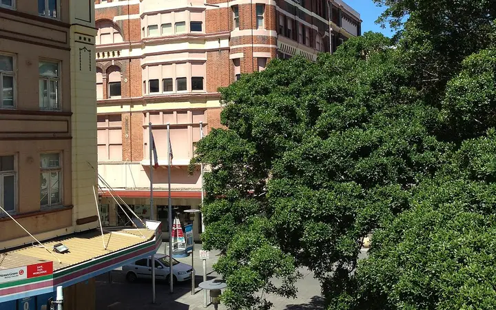 The former David Jones building that houses QT