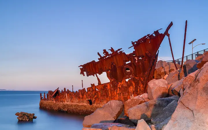 The Adolphe wreck on the Stockton breakwall