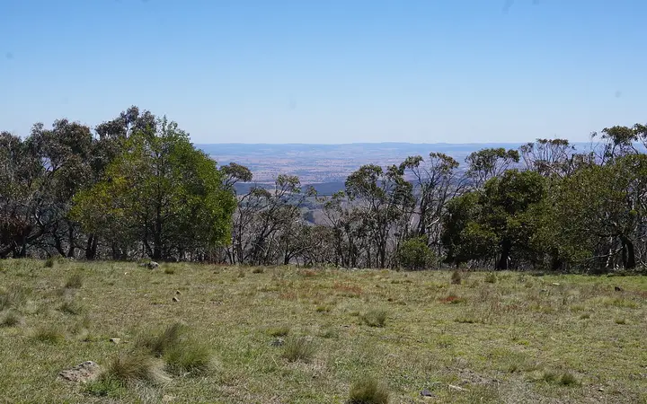 Looking out over the plains from the Mount Canobolas summit