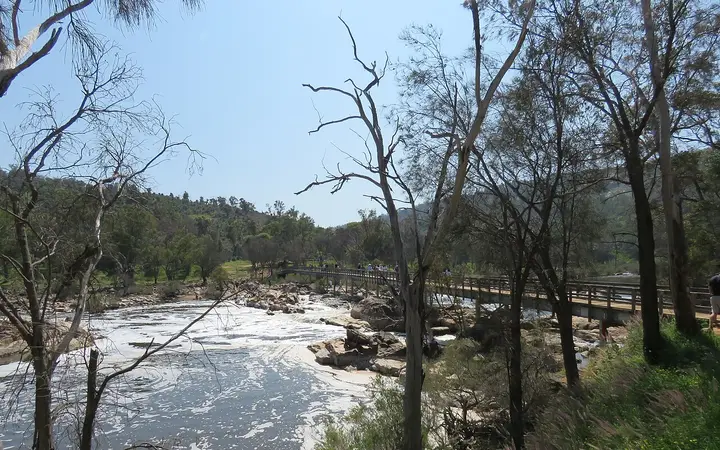 Bells Rapids and its footbridge