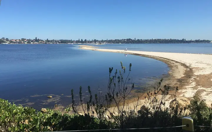 Point Walter sandbar on the Swan River