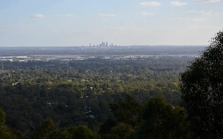The view to Perth from the Zig Zag, late afternoon