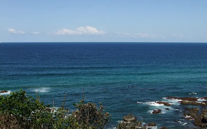 The ocean off Port Macquarie, where the humpbacks pass