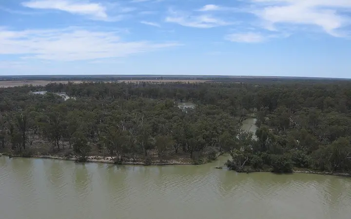 Looking over the Chowilla floodplain from Headings Cliffs