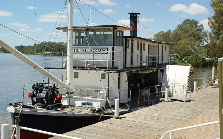 PS Industry moored at Renmark