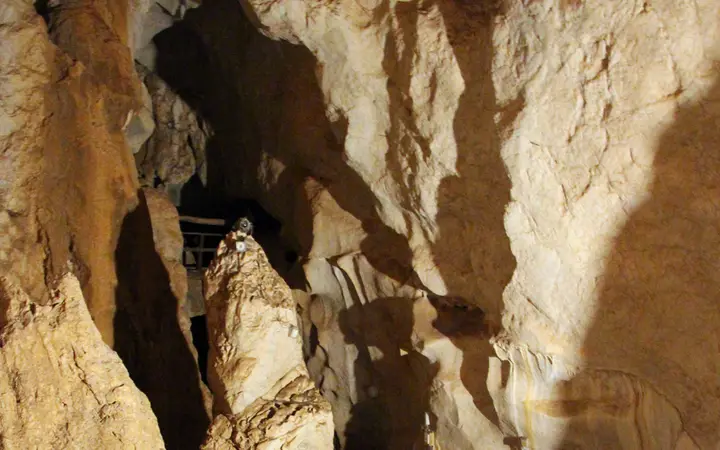 Inside Cathedral Cave at Capricorn Caves