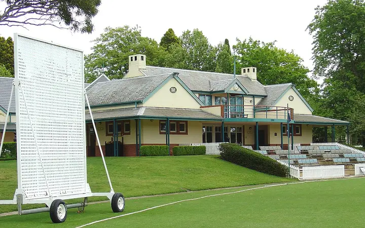 The Bradman Oval pavilion in Bowral