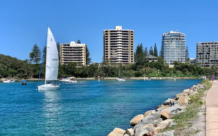 The Mooloolah River, where Whale One heads out to sea