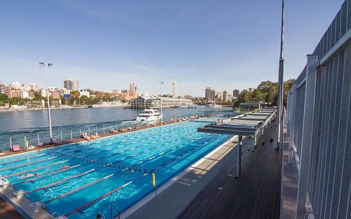 Andrew (Boy) Charlton Pool beside Woolloomooloo Bay