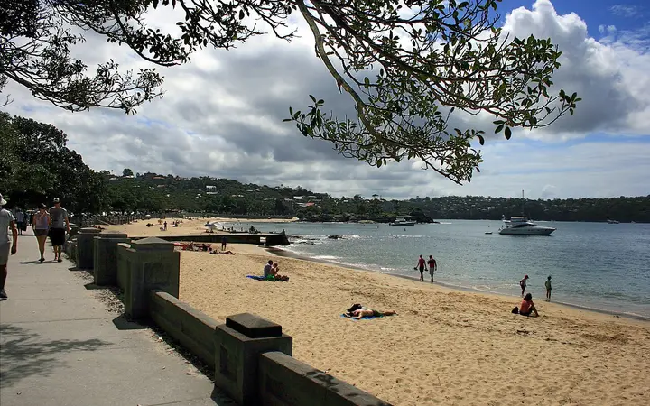 Balmoral Beach on Middle Harbour, beside the boatshed