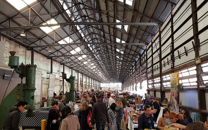 Carriageworks Farmers Market in the old Eveleigh workshops
