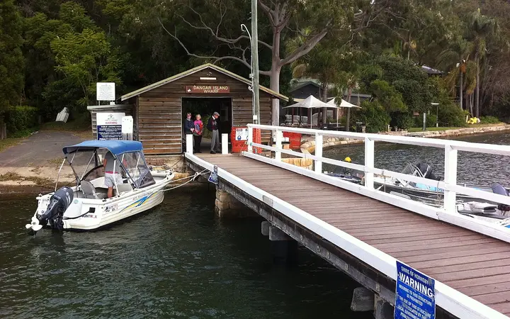 Dangar Island wharf, where the ferry lands